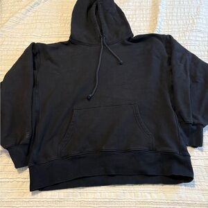 TNA Black Relaxed Fit Hoodie with Soft Fabric